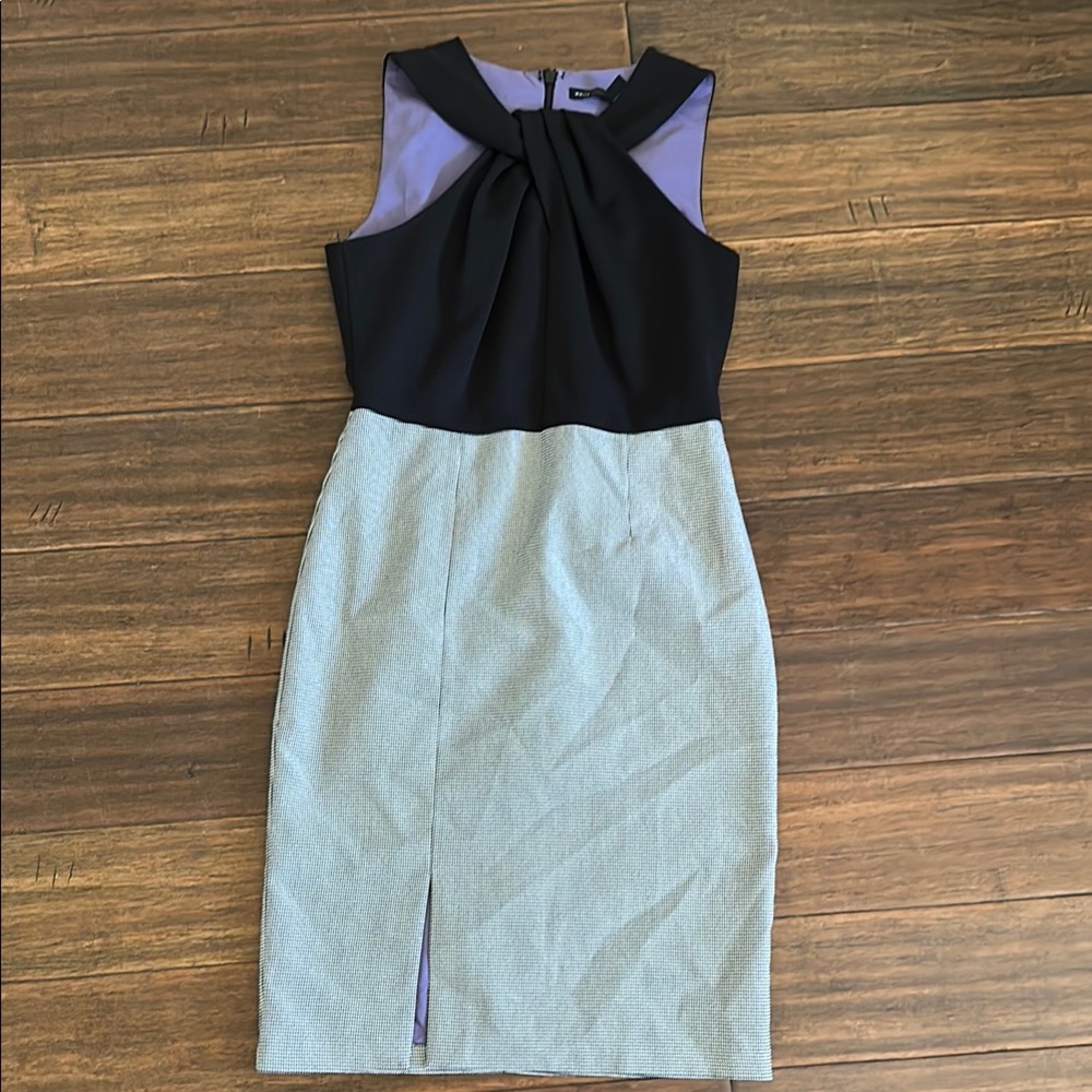 Elegant Black and Gray Sleeveless Dress